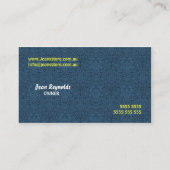 Denim Jeans Business Card Visitenkarte (Rückseite)