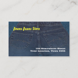 Denim Jeans Business Card Visitenkarte