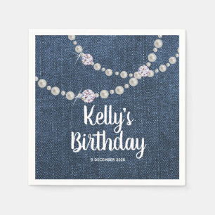 Denim, Jeans Cocktail Papier Napkins Serviette
