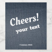 Denim, Jeans - Geschenkmarke Weinetikett (Einzelnes Label)