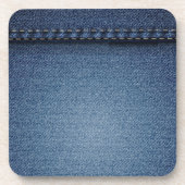 Denim Jeans Getränkeuntersetzer (Vorderseite)