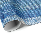 Denim Jeans Hintergrund. Denim-Rippstoff mit b Geschenkpapier (Rolleneckpunkt)