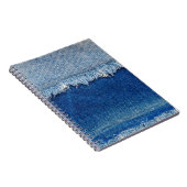 Denim Jeans Hintergrund. Denim-Rippstoff mit b Notizblock (Rechte Seite)