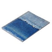 Denim Jeans Hintergrund. Denim-Rippstoff mit b Notizblock (Linke Seite)