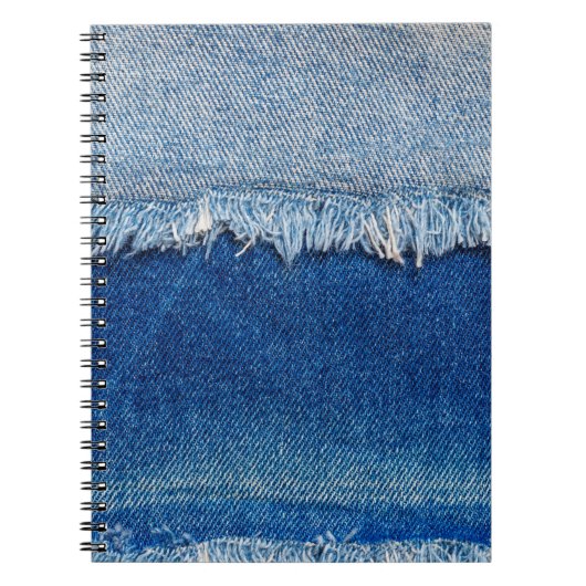 Denim Jeans Hintergrund. Denim-Rippstoff mit b Notizblock (Vorderseite)