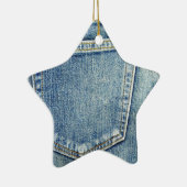 Denim Jeans Pocket Blue Stoff Mode reich Keramikornament (Rechts)