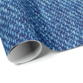 Denim Jeans Pocket Rustic Country Western Diamonds Geschenkpapier (Rolleneckpunkt)