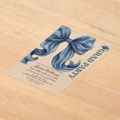 Denim-Jeans-Schleife Abschluss Acryleinladungen (Ablage )