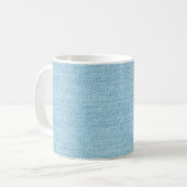 Denim Jeans Stoff Textur Kaffeetasse (Vorderseite Links)