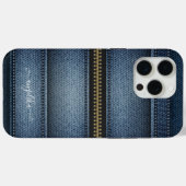 Denim Jeans Style Stitches und Zipper Case-Mate iPhone Hülle (Rückseite (Horizontal))
