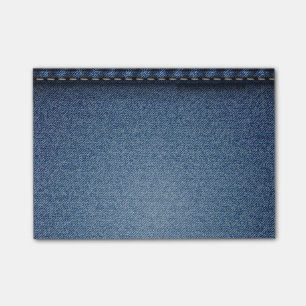 Denim-Jeans-Textur Post-it Klebezettel