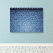 Denim Jeans Texture Leinwanddruck (Insitu (Holzboden))
