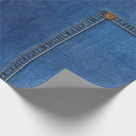 Denim Jeans Wrapping Paper Geschenkpapier (Ecke)