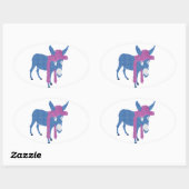 Denim Jenny Ovaler Aufkleber (Blatt)