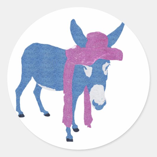 Denim Jenny Runder Aufkleber (Vorderseite)