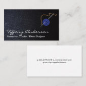 Denim | Knopfnadel Visitenkarte (Vorne/Hinten)