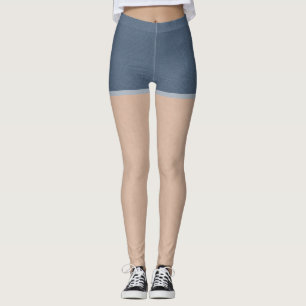 Denim-Kurzschlüsse Leggings