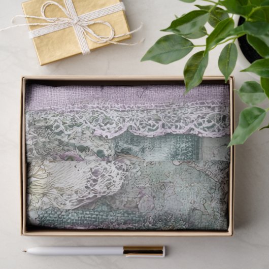 Denim & Lace Floral Fantasy Butterfells Dekoupage Seidenpapier (Geschenk)