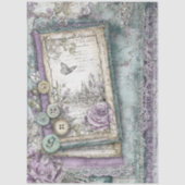 Denim & Lace Floral Fantasy Butterfells Dekoupage Seidenpapier (Vorderseite)