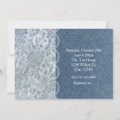 Denim & Lace Rustic Brautparty Party Einladung (Rückseite)