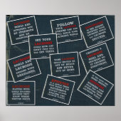 Denim Lacrosse Poster Quotes Collage (Vorne)