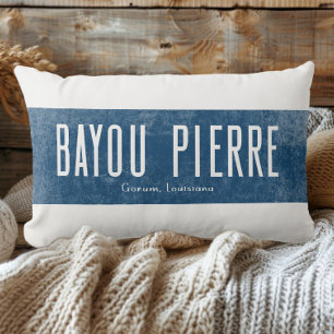 Denim Look Bayou Pierre Louisiana Staat Lendenkissen