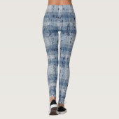 Denim Look Crackle Karierte Leggings (Rückseite)