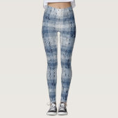 Denim Look Crackle Karierte Leggings (Vorderseite)