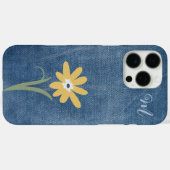 Denim Look Daisy Monogram Case-Mate iPhone Case (Rückseite (Horizontal))