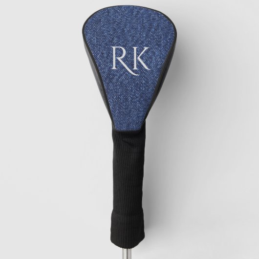 Denim Look Monogram Golf Headcover (Vorderseite)