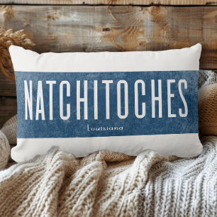 Denim Look Natchitoches Louisiana Staat Lendenkissen