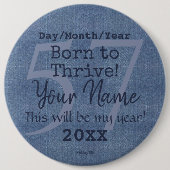 Denim Look Personalizable Button HAMbyWG (Vorderseite)