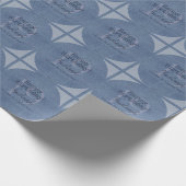 Denim Look Personalizable Geschenk Wrap HAMbyWG Geschenkpapier (Ecke)