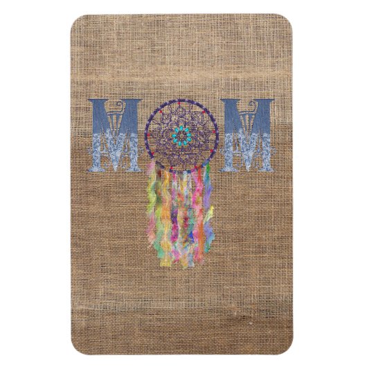 Denim Mama mit Lace Dreamcatcher auf Imitate Burla Magnet (Vertikal)