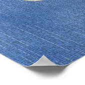 Denim mit Cream Blume Lace Poster (Ecke)