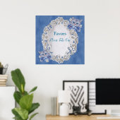 Denim mit Cream Blume Lace und Kittens Poster (Heimbüro)