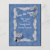 Denim mit Cream Blume Lace und Kostümschmuck Ankündigungspostkarte (Vorderseite)