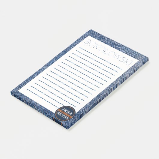 Denim Mitzvot Notes Post-it Klebezettel (angewinkelt)