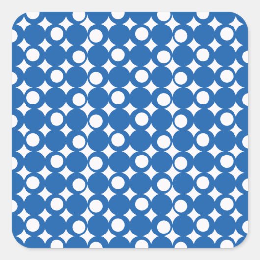 Denim Mod Ball Design @ Emporio Moffa Quadratischer Aufkleber (Vorderseite)