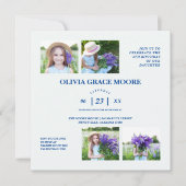 Denim Multicolored Polka Dots Children Birthday Einladung (Vorderseite)