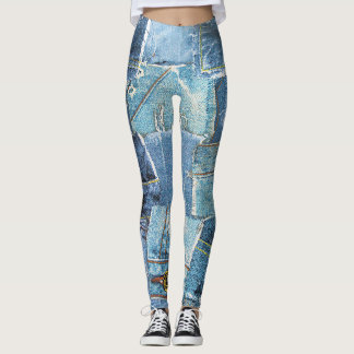 Denim-Muster Leggings