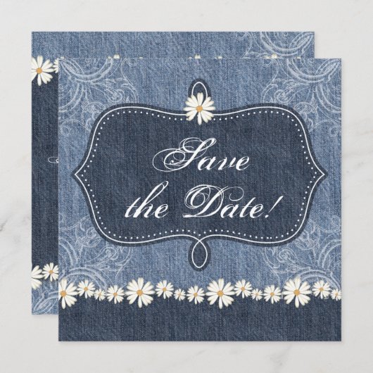 Denim n Daisies Ankündigung Datum freihalten Weste (Vorne/Hinten)