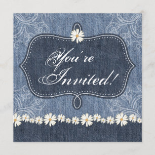 Denim n Daisies Wedding Einladung Western