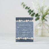 Denim n Daisies Wedding Response Card Begleitkarte (Stehend Vorderseite)
