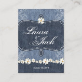 Denim n Daisies Wedding Response Card Begleitkarte (Rückseite)