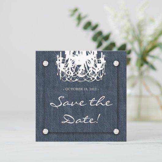 Denim n Diamonds Weditation Chandelier 1 Save The Date (Stehend Vorderseite)
