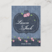 Denim n Rose Wedding Response Card Begleitkarte (Rückseite)