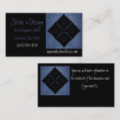 Denim Nähen von Patchwork-Visitenkarten Visitenkarte (Vorne/Hinten)