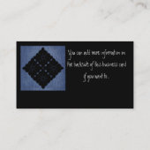 Denim Nähen von Patchwork-Visitenkarten Visitenkarte (Rückseite)