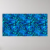 Denim nahtloses Muster. Denim floralen Hintergrund Poster (Vorne)